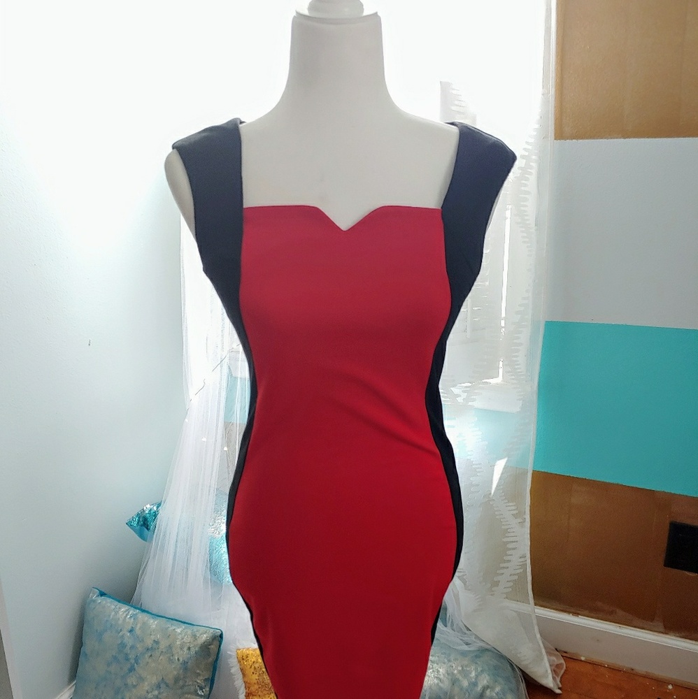 Red/Black Cocktail Dress